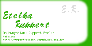 etelka ruppert business card